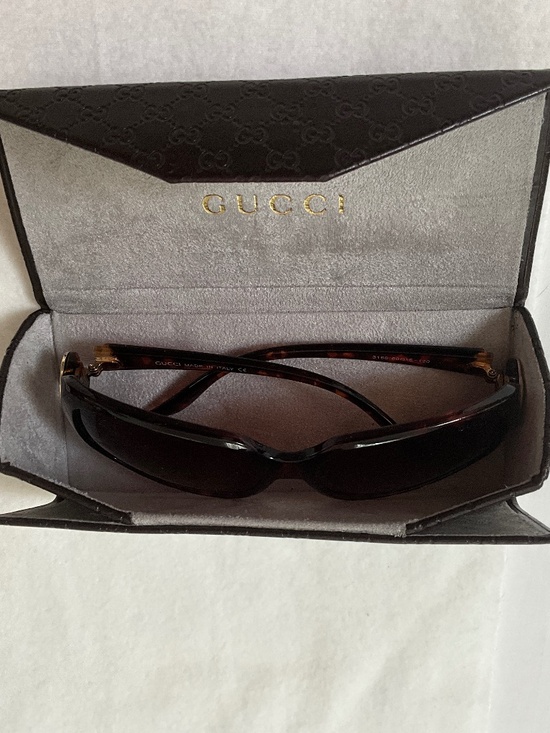 GUCCI Web GG Oversized Square Frame Sunglasses Tortoise Brown main image 10